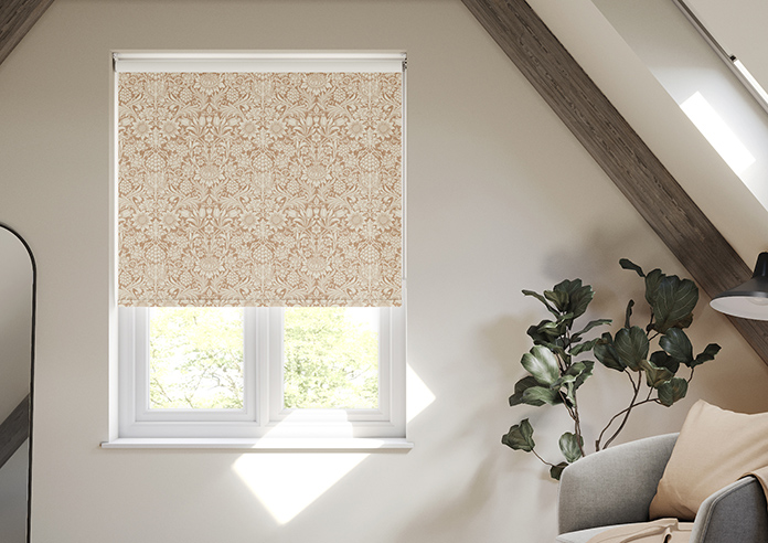 William Morris At Home Sunflower, Madder - Roller Blind - Image 3